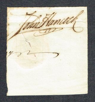 John Hancock/declaration Of Independence/continental Congress/signed