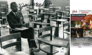 James Meredith Civil Rights Activist,  Old Mississippi Jsa Signed Photo Autograph