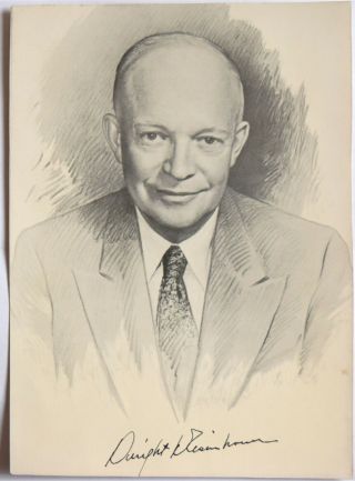 Dwight Eisenhower Hand Signed Photo