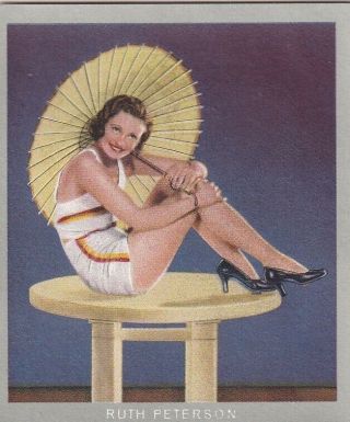Ruth Peterson - Monopol Hollywood " Film Artist " Pin - Up/cheesecake 1937 Cig Card