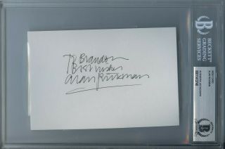 Alan Rickman Signed Harry Potter Die Hard " To Brandon " Encapsulated Beckett Bas