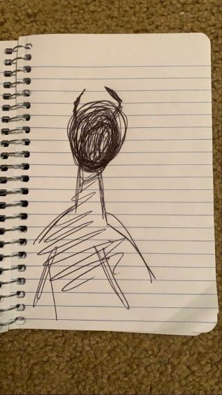 Xxxtentacion Personally Signed Drawing Autograph Notebook Page