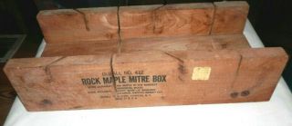 Vintage Durall Tool Corp Rock Maple Mitre Box 412