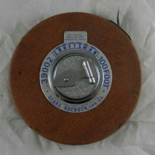 Vintage Sears Craftsman Tape Measure 39002 - 100 Ft - Usa