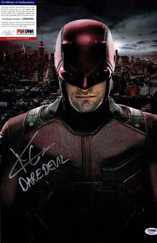 Charlie Cox Signed Daredevil 12x18 Photo Psa/dna Ab64430 Marvel Universe