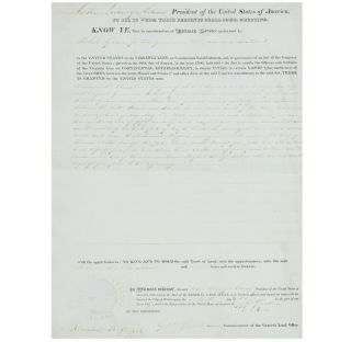 President John Quincy Adams 1827 Signed Land Grant 2