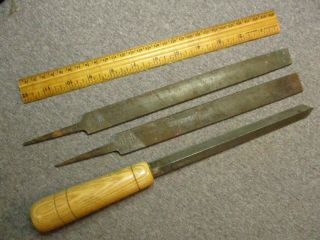 3 Vintage File Tools/disston U.  S.  A.  Bite - Rite/old Files/old Woodworking Tools