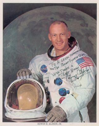 Edwin " Buzz " Aldrin Signed Autograph 8x10 Photo Nasa Apollo 11 Astronaut