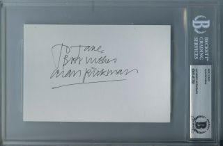 Alan Rickman Signed Harry Potter Die Hard " To Jane " Encapsulated Beckett Bas
