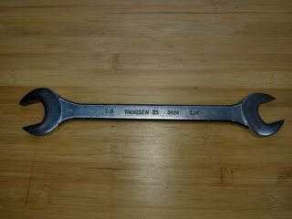 Vintage Thorsen 3024 7/8” X 3/4” Double Open End Wrench " Mfg.  U.  S.  A.  " Code E