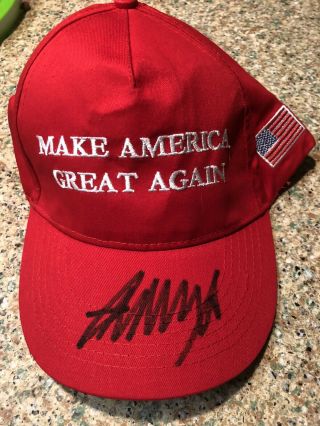 Donald Trump Autographed Signed Make America Great Again Red Hat Maga 2020