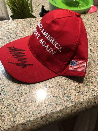 Donald Trump Autographed Signed Make America Great Again Red Hat MAGA 2020 2