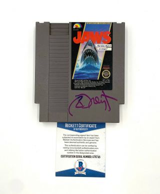 Richard Dreyfuss Jaws Signed Nintendo Video Game Autograph Beckett Bas 3