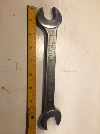 Vintage Herbrand Chrome Vanadium 1 " X 15/16 " Double Open Ended Wrench Awesome