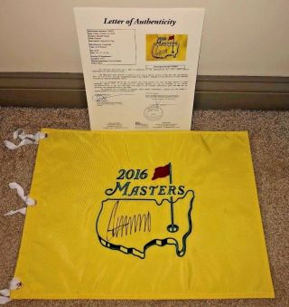 President Donald Trump Signed 2016 Masters Golf Flag Potus White House Usa Jsa