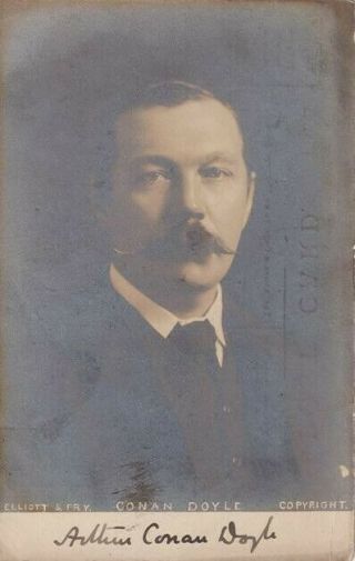 Sherlock Holmes Creator & Spiritualist Sir Arthur Conan Doyle Rare Signed Photo