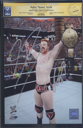 Cgc Autographed Photo - Stephen Sheamus Farrelly