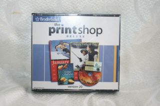 Broderbund The Print Shop Deluxe Version 20 Retail Full Version 4 Cd 