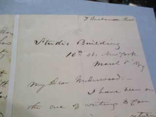 Vintage Hand Written Letter Autograph Thomas Buchanan Read American Poet Rare