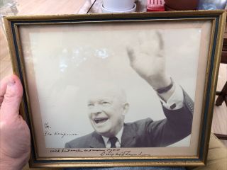 Signed Inscribed Autograph Photo 1950’s President Dwight D Eisenhower