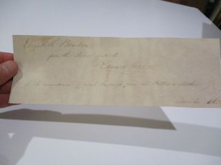 Antique Hand Written Letter Autograph By Edward Lear Nonsense Poet Painter Rare