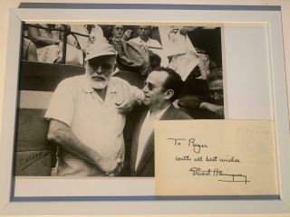 1959 Set Signed Manuscript Autograph By Ernest Hemingway,  Photo