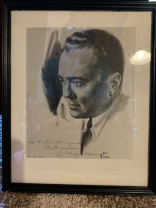 J.  Edgar Hoover Fbi Director B&w Photo - 9/11/44 - Frame Untouched