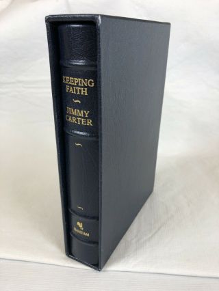 Keeping Faith Signed,  Limited Edition,  Rare Leather Bound Book Jimmy Carter