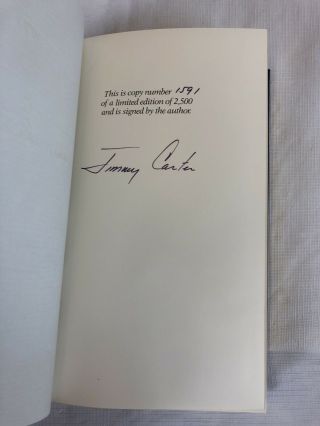 Keeping Faith Signed,  Limited Edition,  RARE Leather Bound Book Jimmy Carter 2
