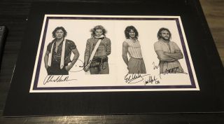 Van Halen Signed And Matted 16x24 Poster Eddie David Lee Roth Alex Michael