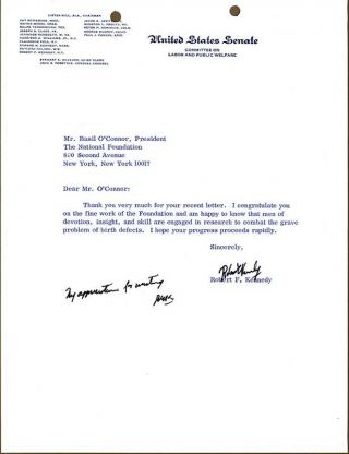 Robert F.  Kennedy - Typed Letter Signed