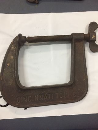 Vintage Cincinnati Tool Co 4 1/2 Inch Deep Clamp No.  573 - 4 1/2 C - Clamp Usa Made