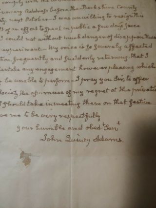 Letter written by President John Quincy Adams 2