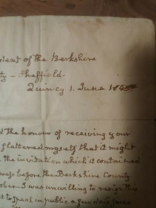 Letter written by President John Quincy Adams 3