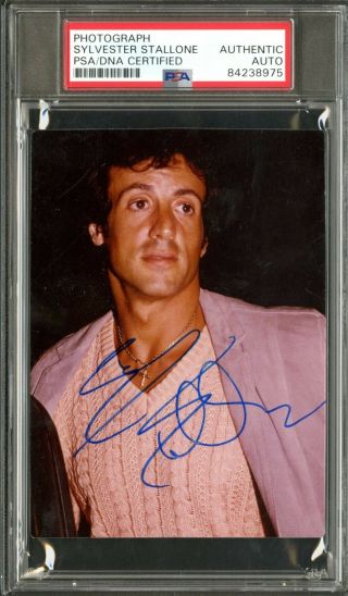 Sylvester Stallone Signed Autographed Photo 3.  5 X 5 Psa Auth - Icon Rocky Rambo
