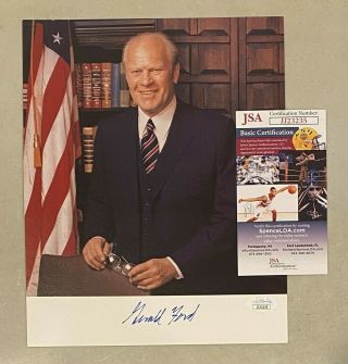 President Gerald Ford Signed 8x10 Photo Autographed Auto Jsa