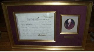 1795 Robert Morris Autograph Document Signer Declaration Independence Hamilton