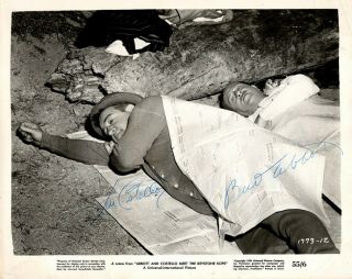 1954,  Abbott And Costello,  Hand Signed In Ink,  8x10 Photo,  From Keystone Kops