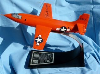 Chuck Yeager Signed Bell X - 1 Rocket Research Plane 1/32 Scale Model