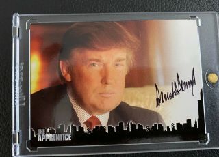 2005 Comic Images The Apprentice Donald Trump Auto Signed Trading Card Dt1 Rare
