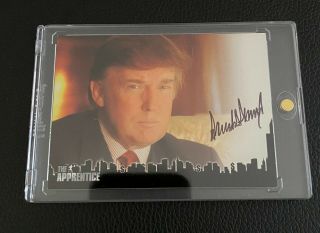 2005 Comic Images The Apprentice Donald Trump Auto Signed Trading Card DT1 rare 3