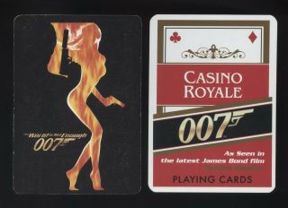 Two Vintage Swap Playing Cards 007 James Bond - The World Is Not Enough