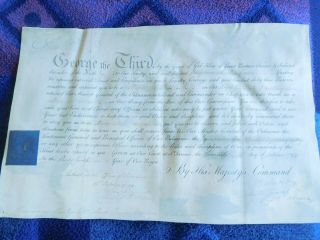 King George Iii Signed Document By The King 1794