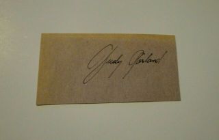 Judy Garland Signed Scrapbook Page Autograph - The Wizard Of Oz