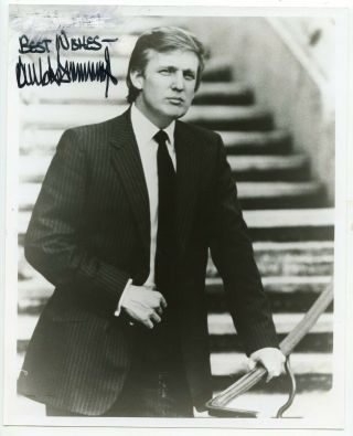 Photograph Signed By President Donald Trump Circa Early 1980 