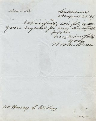 Martin Van Buren - Autograph Letter Signed 08/25/1848