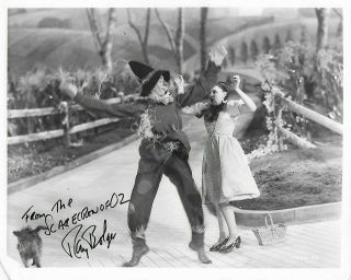 Ray Bolger Signed 8x10 Photo Scarecrow In Wizard Of Oz Jsa