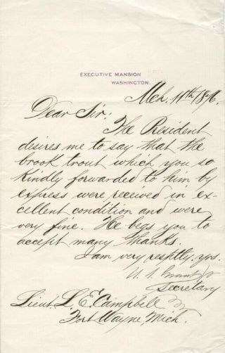 Ulysses S.  Grant Jr.  - Manuscript Letter Signed 03/11/1876