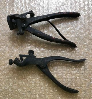 Vintage Old Saw Setting Pliers Tools Complete? Unbranded
