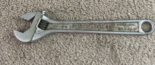 Vintage Crestoloy Steel 10 " Adjustable Crescent Wrench Jamestown Ny Usa Tool